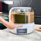 Dispenser de Cereais Giratório 6 Divisórias | Porta Grãos Organizador de Cozinha