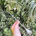 Colher Bailarina de Aço Inox Tress Prateada 26cm