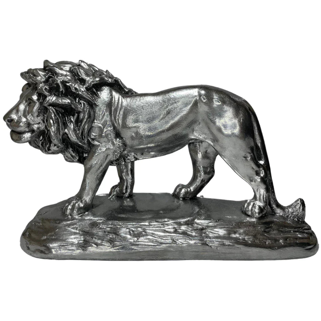 Escultura Leão Dourado Luxo