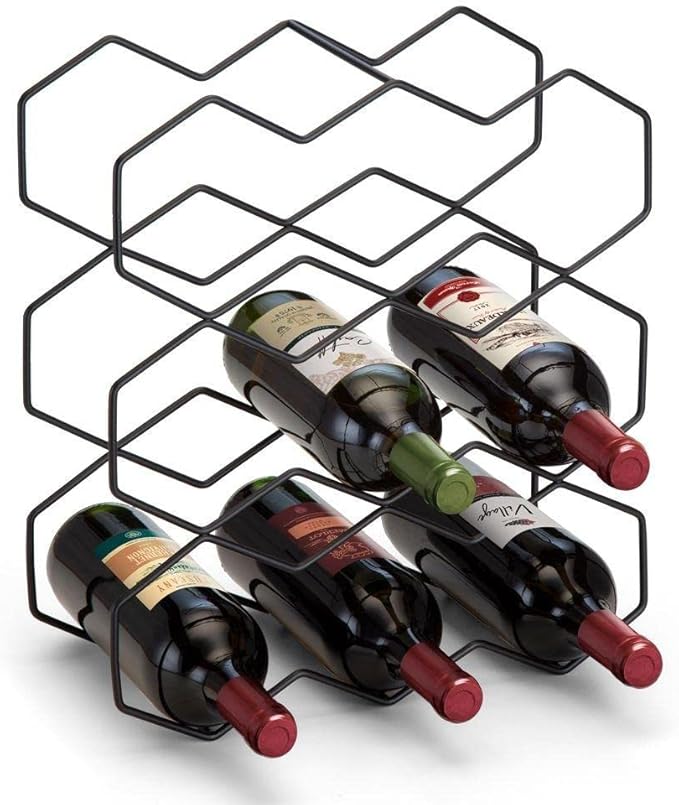 Adega Suporte para 9 Garrafas Preta 38cm