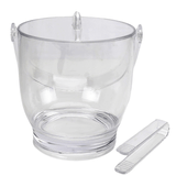 Balde de Gelo Redondo com Pinça e Tampa em Acrílico 19,5cm
