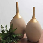 Kit 2 Vasos de Cerâmica Decorativos