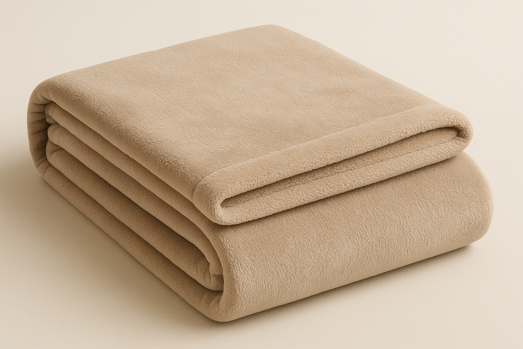 Cobertor Casal Microfibra Bege - 180x220cm Macio