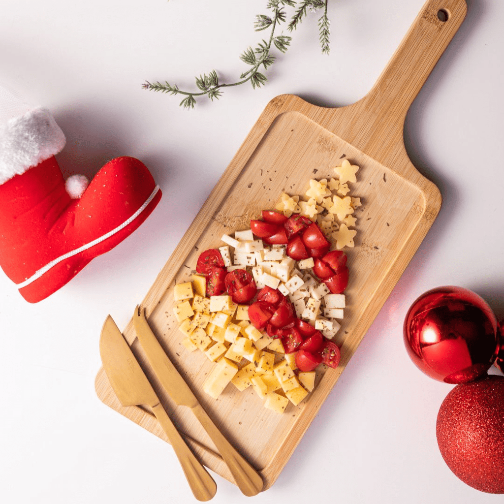 Jogo 4 Facas para Queijo Aço Inox Positano Dourado