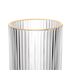 Jogo 6 Copos Altos Long Drink com Borda Dourada Graffiato 420ml