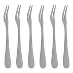 Jogo 6 Garfos para Aperitivo Aço Inox 11cm