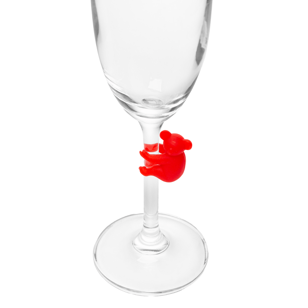 Jogo 6 Marcadores para Taça Koala Sortidos Silicone