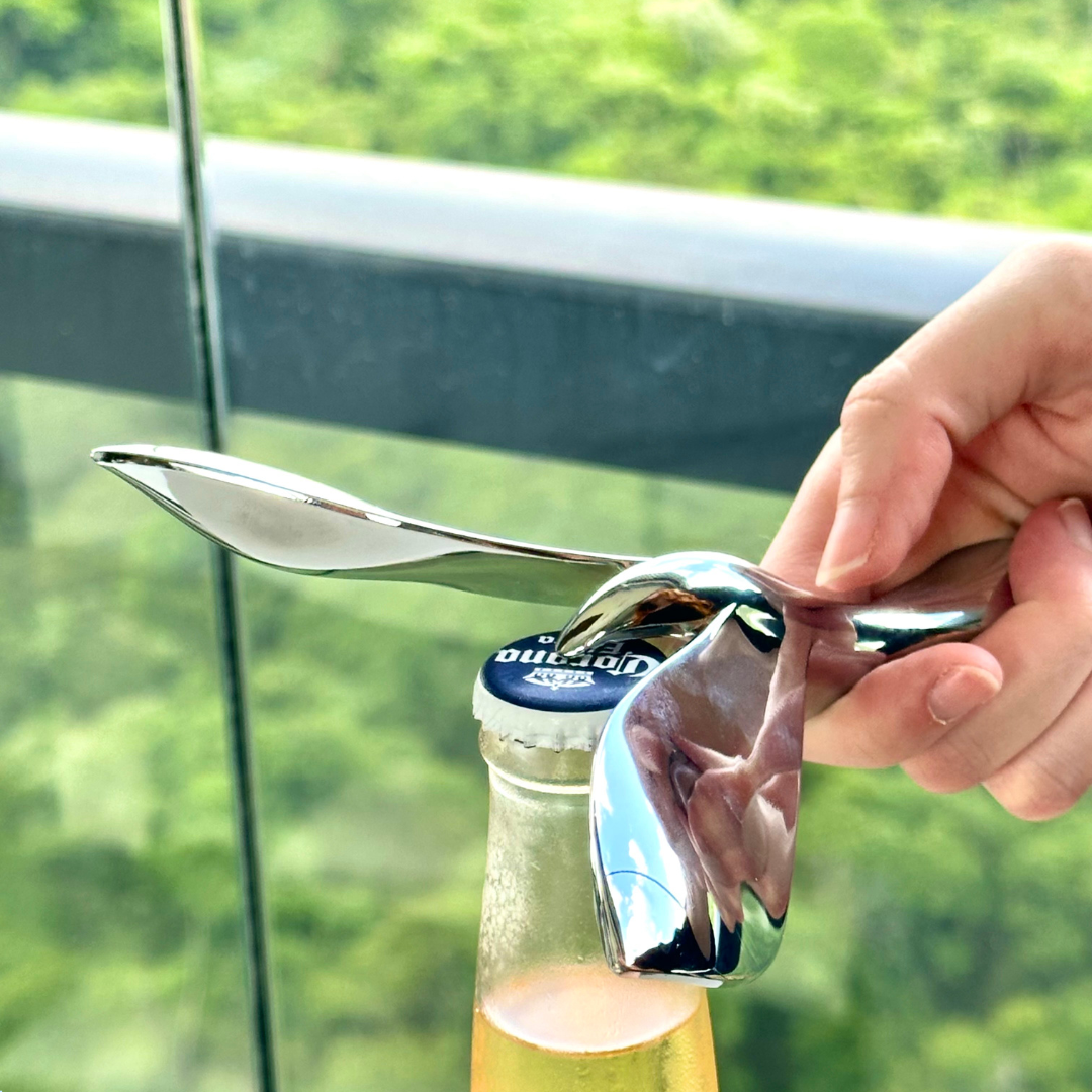 Abridor De Garrafas Drinking Buddy Titanium Pássaro Cromado