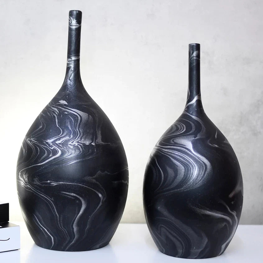 Kit 2 Vasos de Cerâmica Decorativos